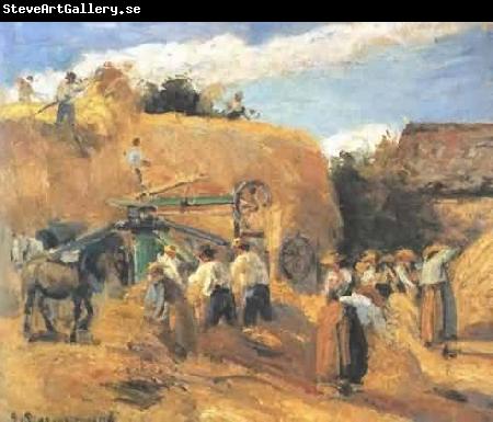 Camille Pissarro Threshing Machine